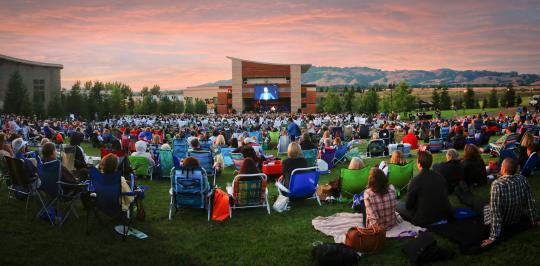 A view of the Green Music Center performance from the lawn