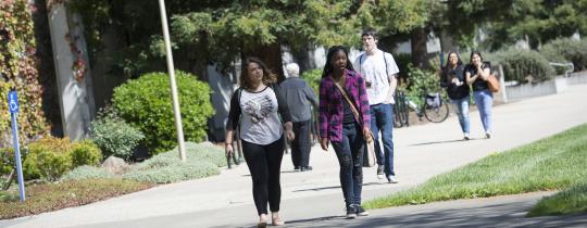 students on campus